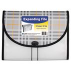 C-Line Expanding File, Plaid, Letter, 13 Pockets, 1.5" Exp, 1/EA CLI58312