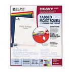 C-Line Heavyweight Tabbed Jacket Project Folders, Letter, Poly, Assorted Colors, 25/Box CLI62140