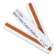 C-Line Label Holders, Top Load, 6 x 1, Clear, 50/Pack CLI87627