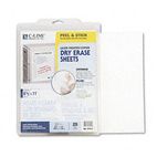 C-Line Peel and Stick Dry Erase Sheets, 8 1/2 x 11, White, 25 Sheets/Box CLI57911