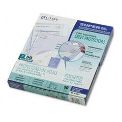 C-Line Super Heavyweight Polypropylene Sheet Protector, Clear, 11 x 8 1/2, 50/BX CLI61003