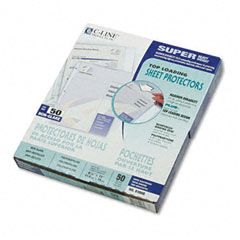 C-Line Super Heavyweight Polypropylene Sheet Protector, Non-Glare, 11 x 8 1/2, 50/BX CLI61008