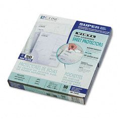 C-Line Super Heavyweight Vinyl Sheet Protector, Nonglare, 11 x 8 1/2, 50/BX CLI61018