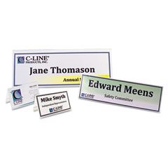 C-Line Tent Card Holder, 2 1/2 x 8 1/2, Clear, 25/Box CLI87597