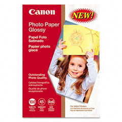 Canon Glossy Photo Paper, 45 lbs., 4 x 6, 100 Sheets/Pack CNM0775B022