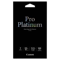 Canon Photo Paper Pro Platinum, 80 lbs., Glossy, 4 x 6, 100 Sheets/Pack CNM2768B015