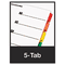 Cardinal 100% Recycled OneStep Index System, Multicolor 5-Tab, 11 x 8-1/2, 1 Set CRD70518