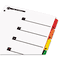 Cardinal 100% Recycled OneStep Index System, Multicolor 5-Tab, 11 x 8-1/2, 1 Set CRD70518