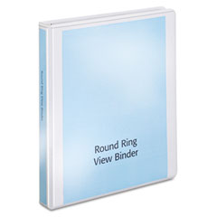 Cardinal Basic Value ClearVue Binder, 1" Capacity, 175 Sheet Cap, 8-1/2 x 11, White CRD01200