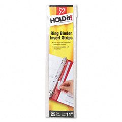 Cardinal HOLDit! Self-Adhesive Multi-Punched Binder Insert Strips, 25 Strips/Pack CRD21110