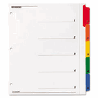 Cardinal OneStep Plus Index System, 5-Tab, Multi-Color CRD61318