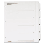 Cardinal OneStep Plus Index System, 5-Tab, White CRD61313