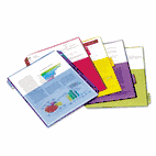 Cardinal Poly 2-Pocket Index Dividers, Letter, Assorted, 5-Tabs/Set, 4 Sets/Pack CRD84003
