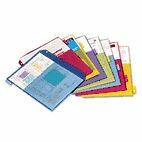 Cardinal Poly 2-Pocket Index Dividers, Letter, Assorted, 8-Tabs/Set, 4 Sets/Pack CRD84004