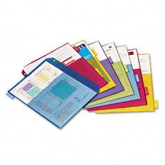 Cardinal Poly 2-Pocket Index Dividers, Letter, Assorted, 8-Tabs/Set, 4 Sets/Pack CRD84004