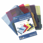 Cardinal Poly Expanding Pocket Index Dividers, 5-Tab, Letter, Assorted, per Pack CRD84012