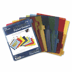 Cardinal Poly Expanding Pocket Index Dividers, 8-Tab, Letter, Assorted, per Pack CRD84013