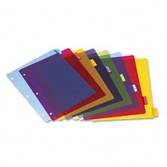 Cardinal Poly Index Dividers, Letter, Assorted, 8-Tabs/Set, 4 Sets/Pack CRD84019