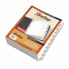 Cardinal QuickStep OneStep Bulk Index System, Title: 1-10, Letter, White, 24 Sets/Box CRD61033