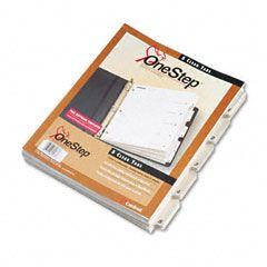 Cardinal QuickStep OneStep Bulk Index System, Title: 1-5, Letter, White, 24 Sets/Box CRD60533
