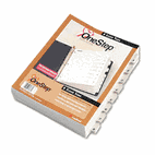 Cardinal QuickStep OneStep Bulk Index System, Title: 1-8, Letter, White, 24 Sets/Box CRD60833