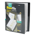 Cardinal ShowFile Display Book w/Custom Cover Pocket, 12 Letter-Size Sleeves, Black CRD50132