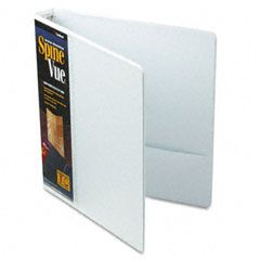 Cardinal SpineVue Round Ring View Binder, 1" Capacity, White CRD16303