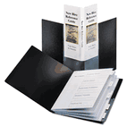 Cardinal SpineVue ShowFile Display Book w/Index, 24 Letter-Size Sleeves, Black CRD51336