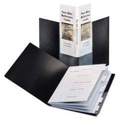 Cardinal SpineVue ShowFile Display Book w/Index, 24 Letter-Size Sleeves, Black CRD51336