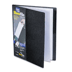 Cardinal SpineVue ShowFile Display Book w/Wrap Pocket, 12 Letter-Size Sleeves, Black CRD51132