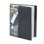 Cardinal SpineVue ShowFile Display Book w/Wrap Pocket, 24 Letter-Size Sleeves, Black CRD51232