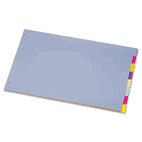 Cardinal Tabloid-Size Poly Index Divider, 8-Tab, Assorted Colors CRD84251