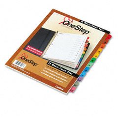 Cardinal Traditional OneStep Index System, 12-Tab, 1-12, Letter, Assorted, 12/Set CRD61218