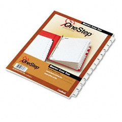Cardinal Traditional OneStep Index System, 12-Tab, Months, Letter, White, 12/Set CRD60313