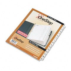 Cardinal Traditional OneStep Index System, 15-Tab, 1-15, Letter, White, 15/Set CRD61513