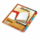 Cardinal Traditional OneStep Index System, 26-Tab, A-Z, Letter, Assorted, 26/Set CRD60218