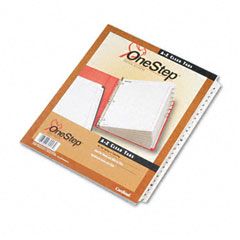 Cardinal Traditional OneStep Index System, 26-Tab, A-Z, Letter, White, 26/Set CRD60213
