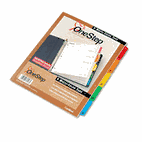 Cardinal Traditional OneStep Index System, 5-Tab, 1-5, Letter, Assorted, 5/Set CRD60518