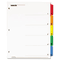 Cardinal Traditional OneStep Index System, 5-Tab, 1-5, Letter, Assorted, 5/Set CRD60518