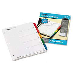 Cardinal Traditional OneStep Index System, 5-Tab, 1-5, Letter, Assorted, 6 Sets CRD60528