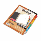 Cardinal Traditional OneStep Index System, 8-Tab, 1-8, Letter, Assorted, 1 Set CRD60818