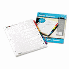 Cardinal Traditional OneStep Index System, 8-Tab, 1-8, Letter, Assorted, 6 Packs CRD60828