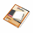 Cardinal Traditional OneStep Index System, 8-Tab, 1-8, Letter, White, 8/Set CRD60813