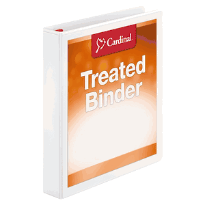 Cardinal Treated Binder ClearVue Locking Slant-D,1.5 Inch, White (32115)