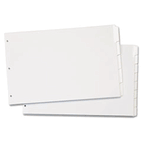 Cardinal Write 'n Erase Tabloid Index Dividers, 5-Tab, White CRD84270