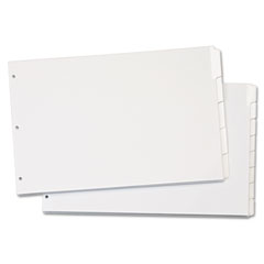 Cardinal Write 'n Erase Tabloid Index Dividers, 5-Tab, White CRD84270