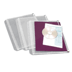 Cardinal Zippered Binder Pockets, 8-1/2 x 11, Clear, 3 Pockets/Pack CRD14201