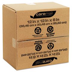 Caremail 100% Recycled Mailing Storage Box, Letter, Brown, 12/Pack CML1143556