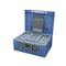 CARL 12" Wide Security Box w/Dual Lock, Removable Cash/Coin Tray, Steel, Blue CUI88650