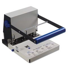 CARL 300-Sheet XHC-3300 Heavy-Duty Three-Hole Punch, 9/32 Hole, Steel, Blue/Gray CUI63300